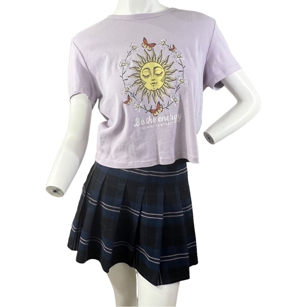 Vibe N Sun Butterfly Floral Cropped Shirt XL